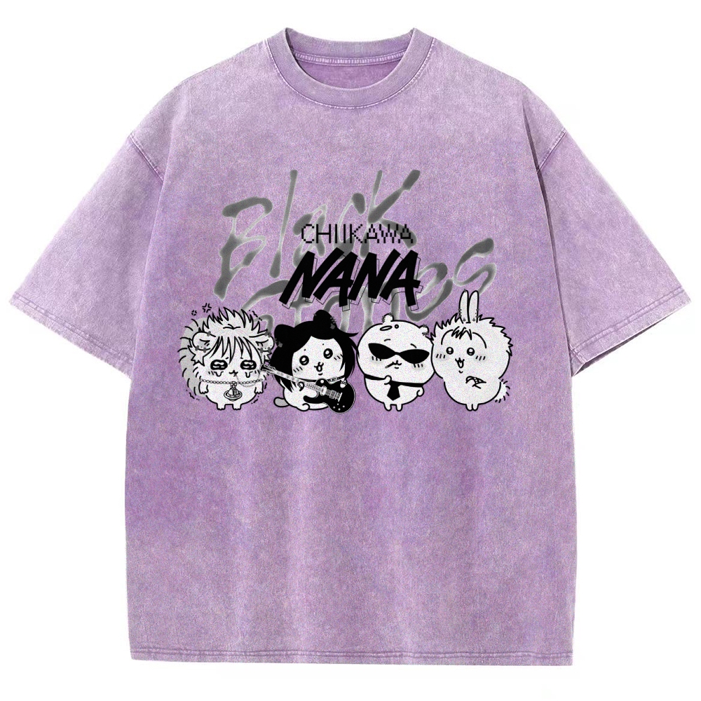 Chiikawa Rock Band NANA Unisex Fit Washed T-Shirt – StreetArt-Fever