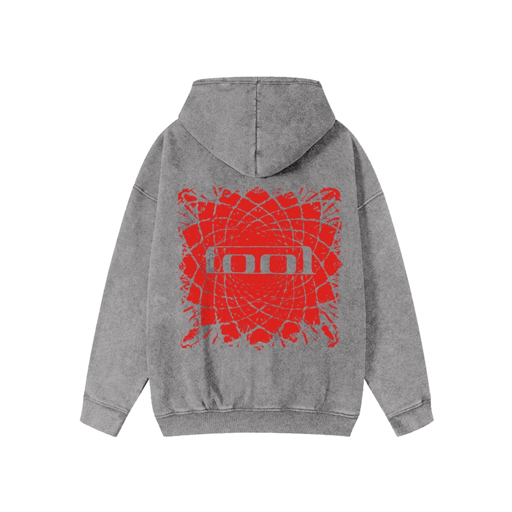 Unisex Tool Washed Cotton Zipper Hooded Hoodie