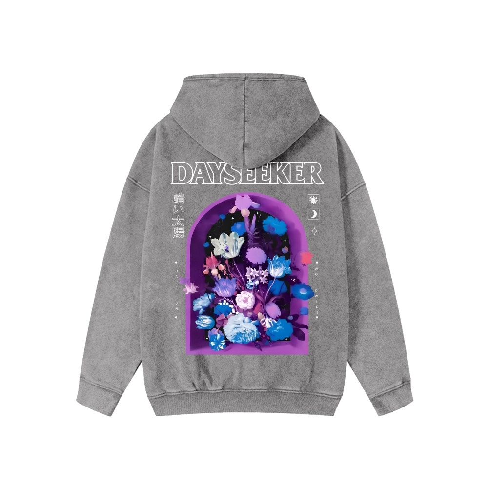 Unisex Dayseeker  Washed Cotton Zipper Hooded Sweatshirt