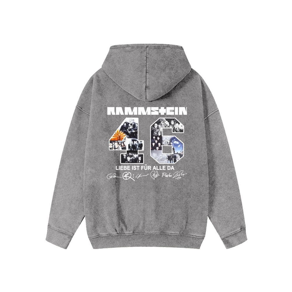 Band R Vintage Unisex Washed Cotton Zipper Hooded Sweatshirt