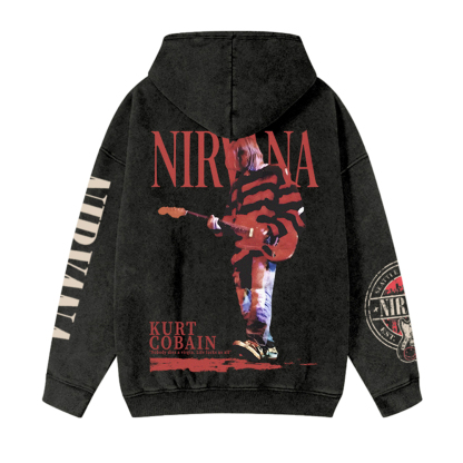 Unisex Band Washed Cotton Zipper Hooded Sweatshirt