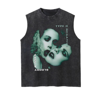 Vintage Metal  Washed Fitness Tank Top