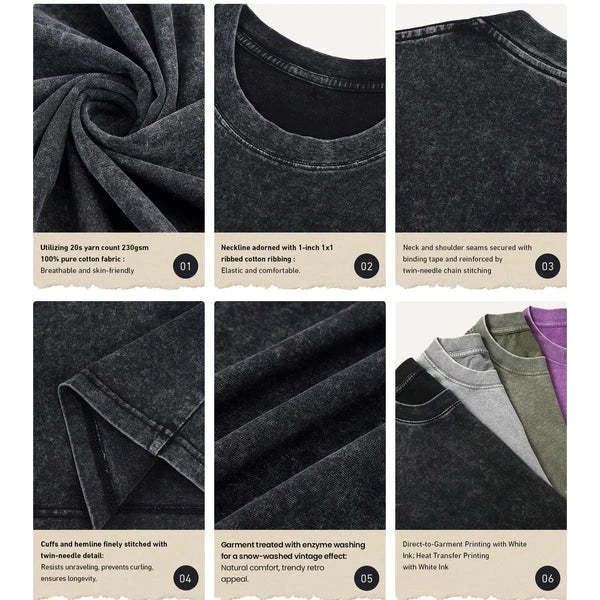 Amazing Sushi Waves Washed Vintage T-Shirt