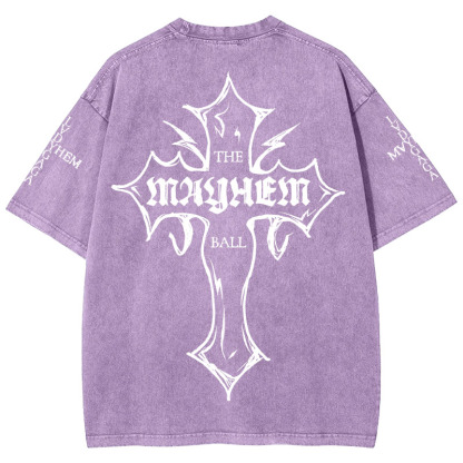 Musician Print Washed Short-Sleeved T-Shirt