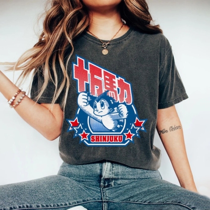 SHINJUKU Washed Vintage Short Sleeves T-Shirt