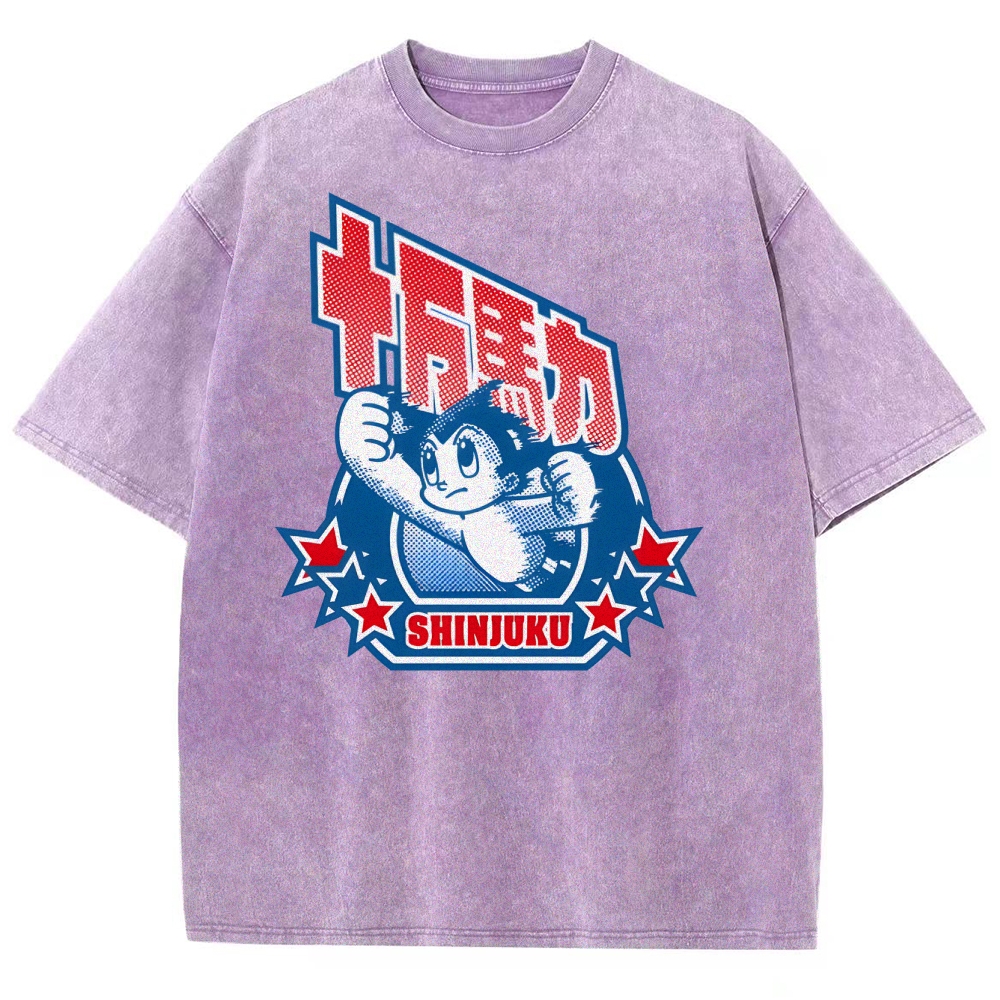 SHINJUKU Washed Vintage Short Sleeves T-Shirt