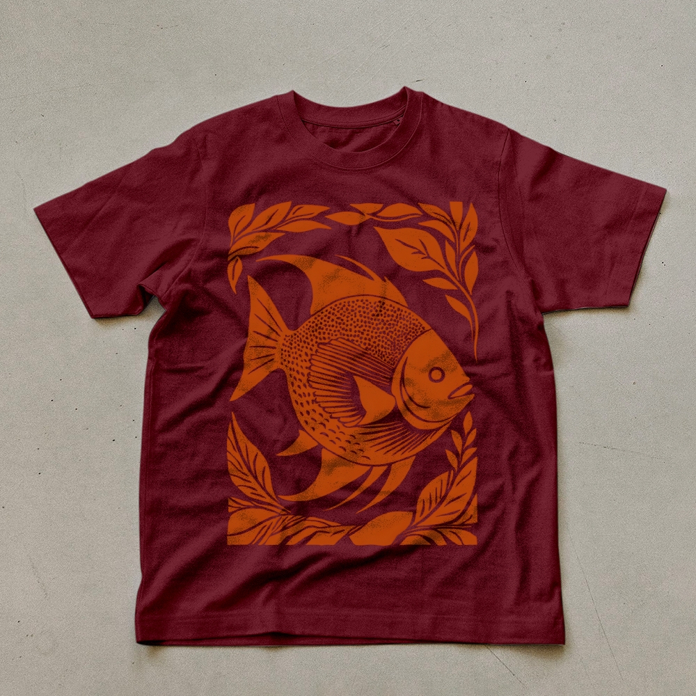 Casual Fish PatternUnisex Prints T-Shirt