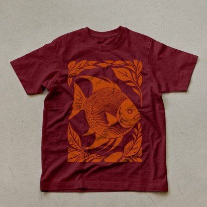 Casual Fish PatternUnisex Prints T-Shirt