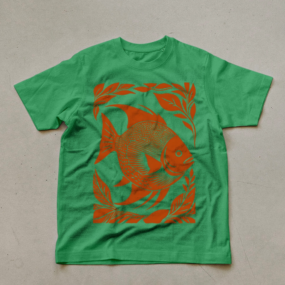 Casual Fish PatternUnisex Prints T-Shirt