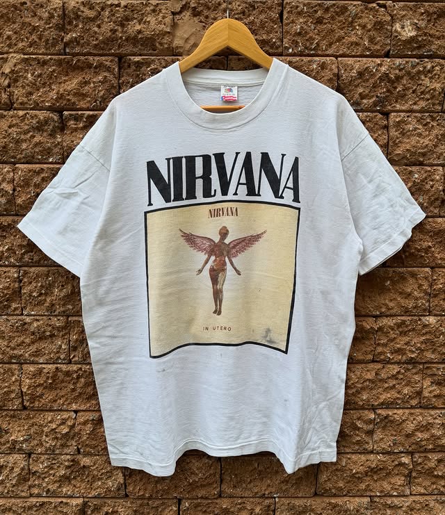 Rare Nirvana In Utero Memorial Prints Short Sleeves T shirt