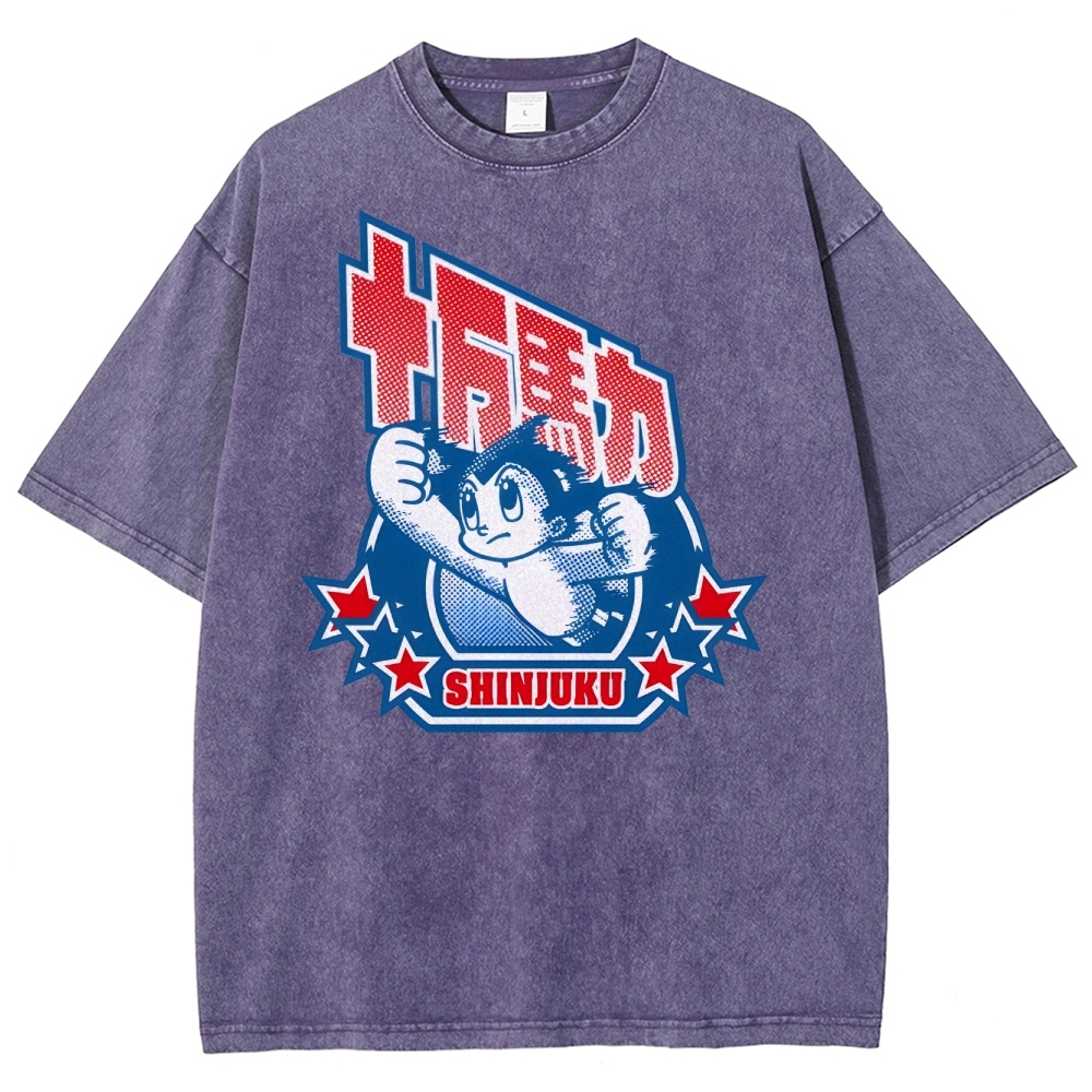 SHINJUKU Washed Vintage Short Sleeves T-Shirt