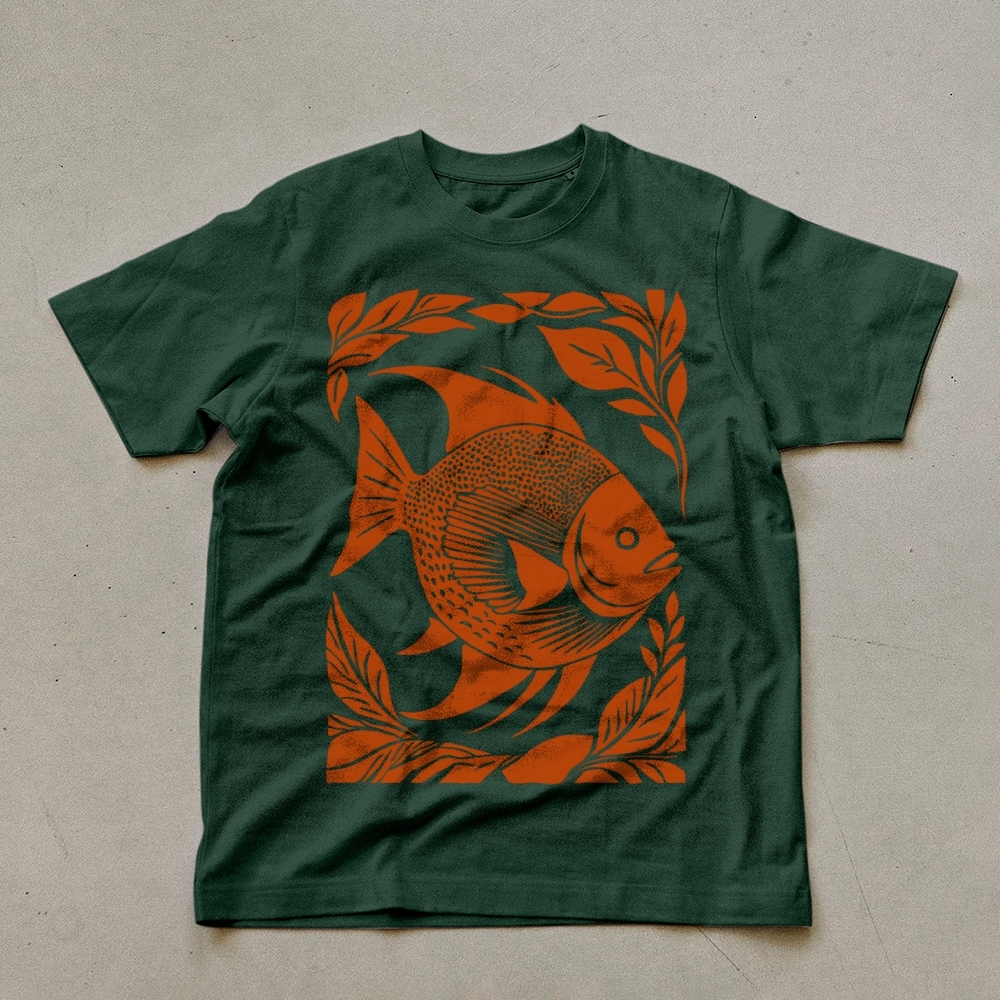 Casual Fish PatternUnisex Prints T-Shirt