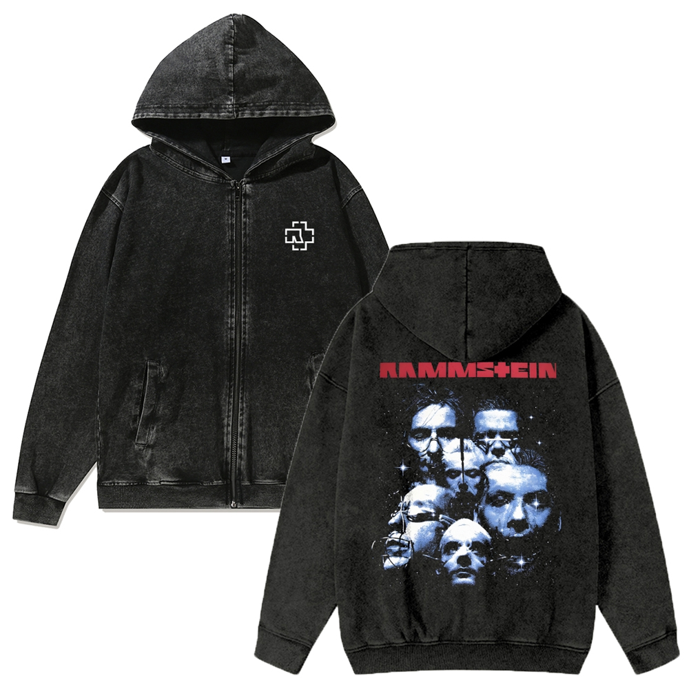 Classical Poster Unisex Washed Cotton Zipper Hooded Sweatshirt