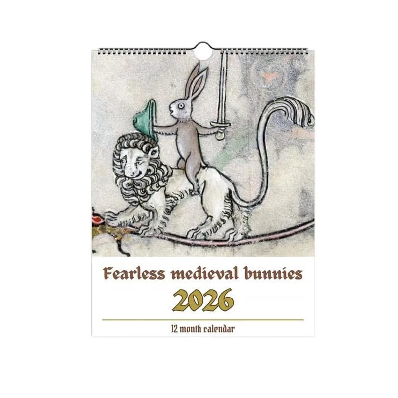 Funny Mediaval Rabbit Calendar 2026
