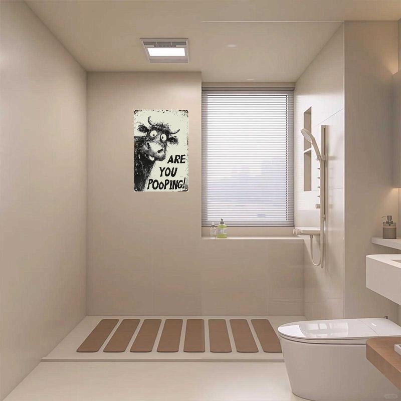  😂Funny"Are You Pooping?" Wall Decor –Vintage Highland Cow Sign