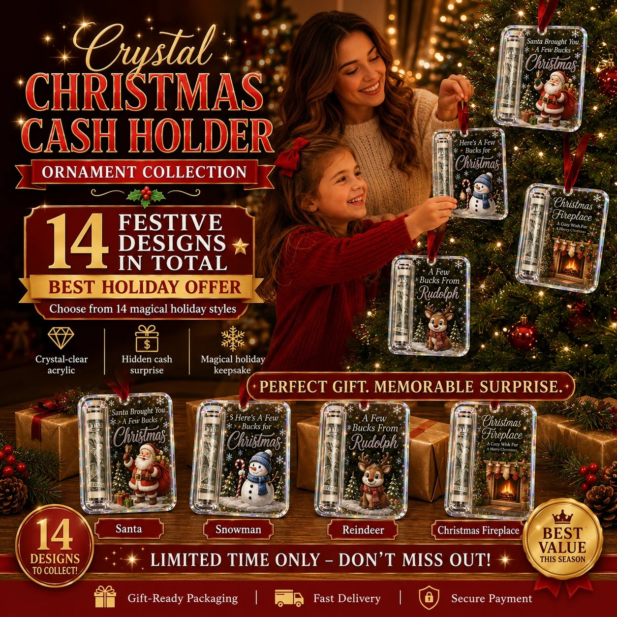 🎄Christmas Cash Gift Ornament- Make Cash Feel Like A Real Christmas Gift💵