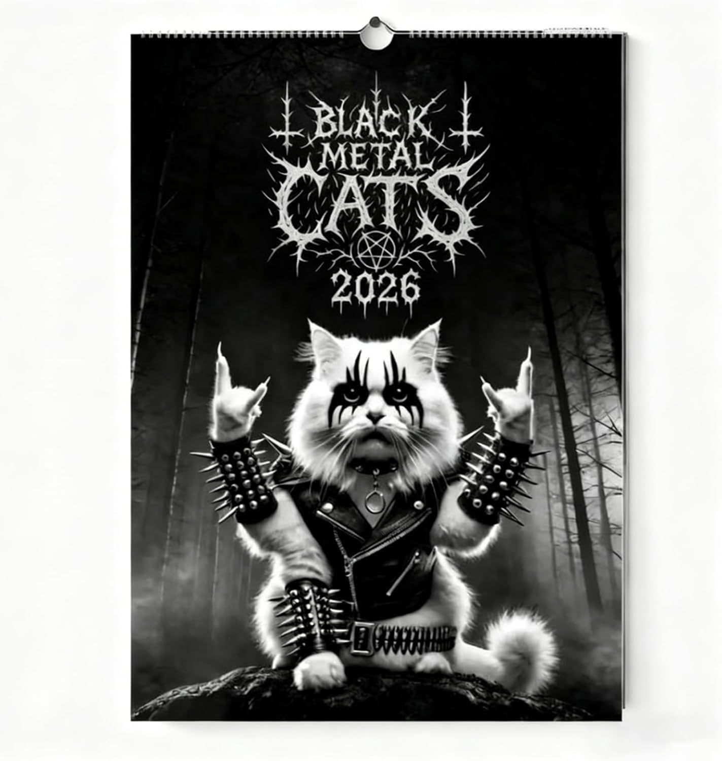 🤘Black Metal Cats 2026 Wall Calendar