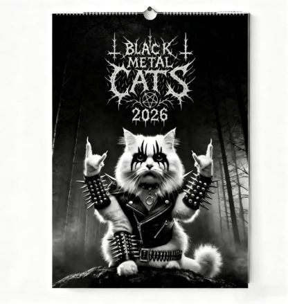 🤘Black Metal Cats 2026 Wall Calendar