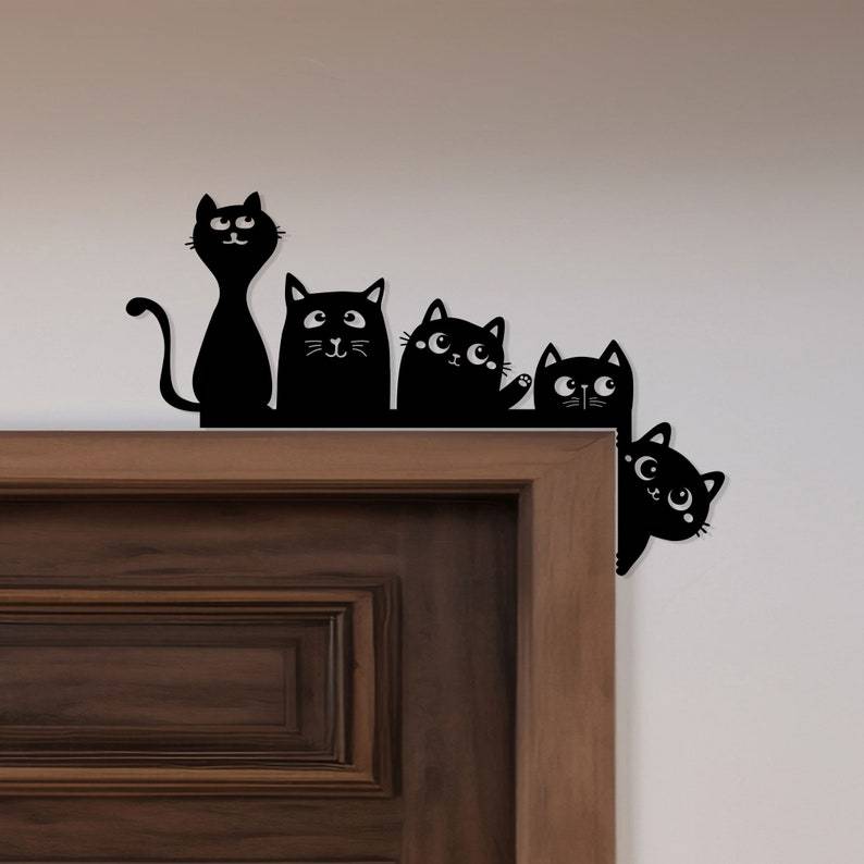 Adorable Cat Door Topper