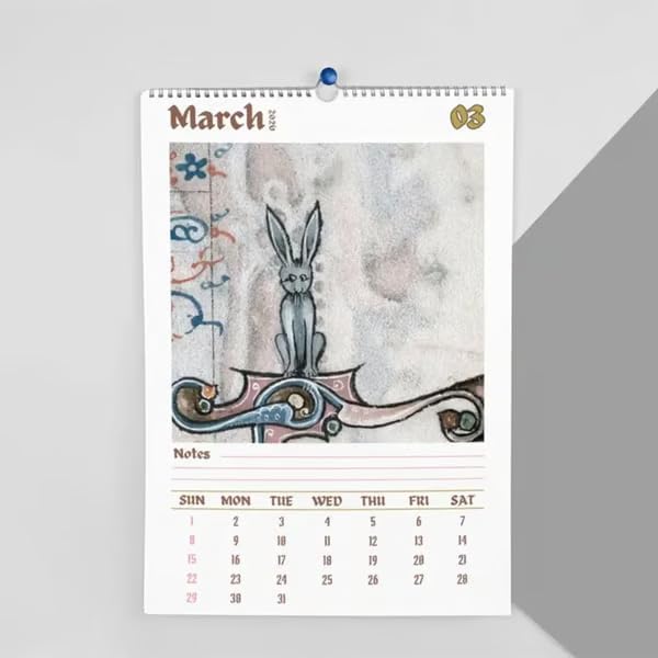 Funny Mediaval Rabbit Calendar 2026