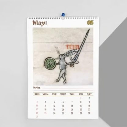 Funny Mediaval Rabbit Calendar 2026