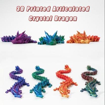 🐉3D-Printed Articulated Crystal Dragon