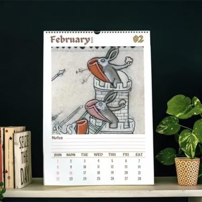 Funny Mediaval Rabbit Calendar 2026