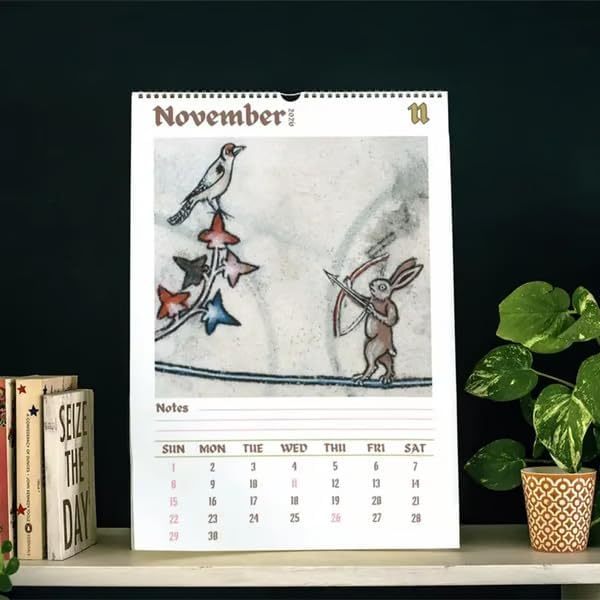 Funny Mediaval Rabbit Calendar 2026