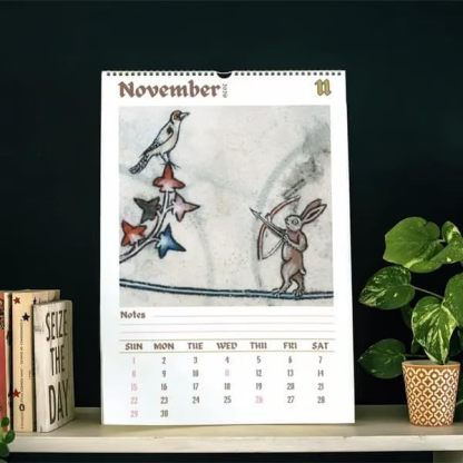 Funny Mediaval Rabbit Calendar 2026