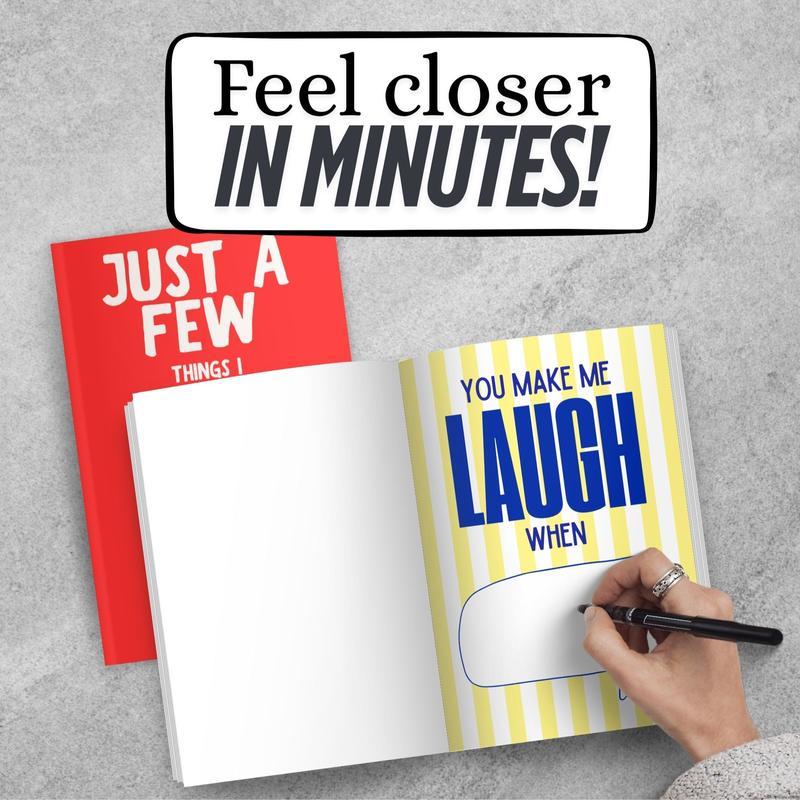 💖Just A Few Things I Love About You (Okay, A Lot) Romantic Couples Fill-In-The-Blank Gift Book📚