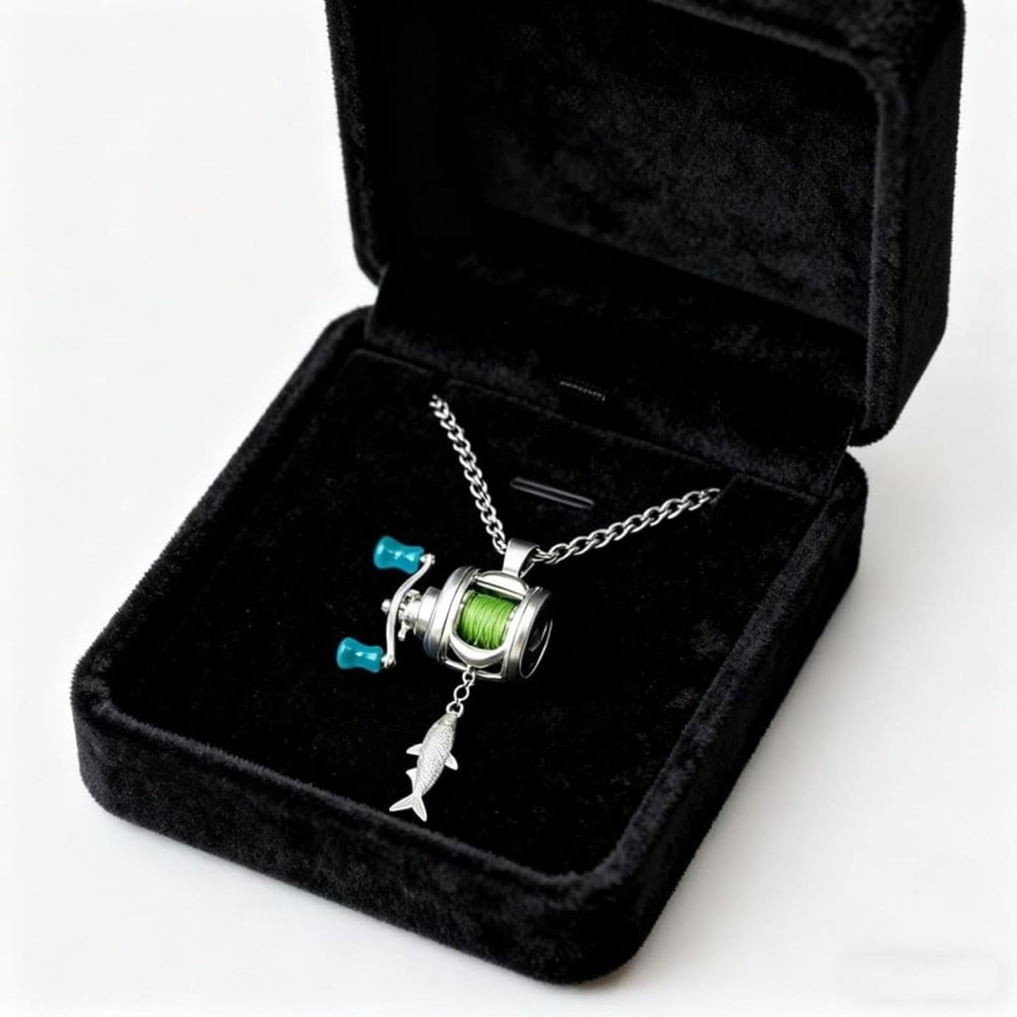 🎣Mini Fishing Reel Necklace with Premium Gift Box