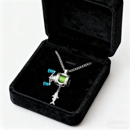 🎣Mini Fishing Reel Necklace with Premium Gift Box