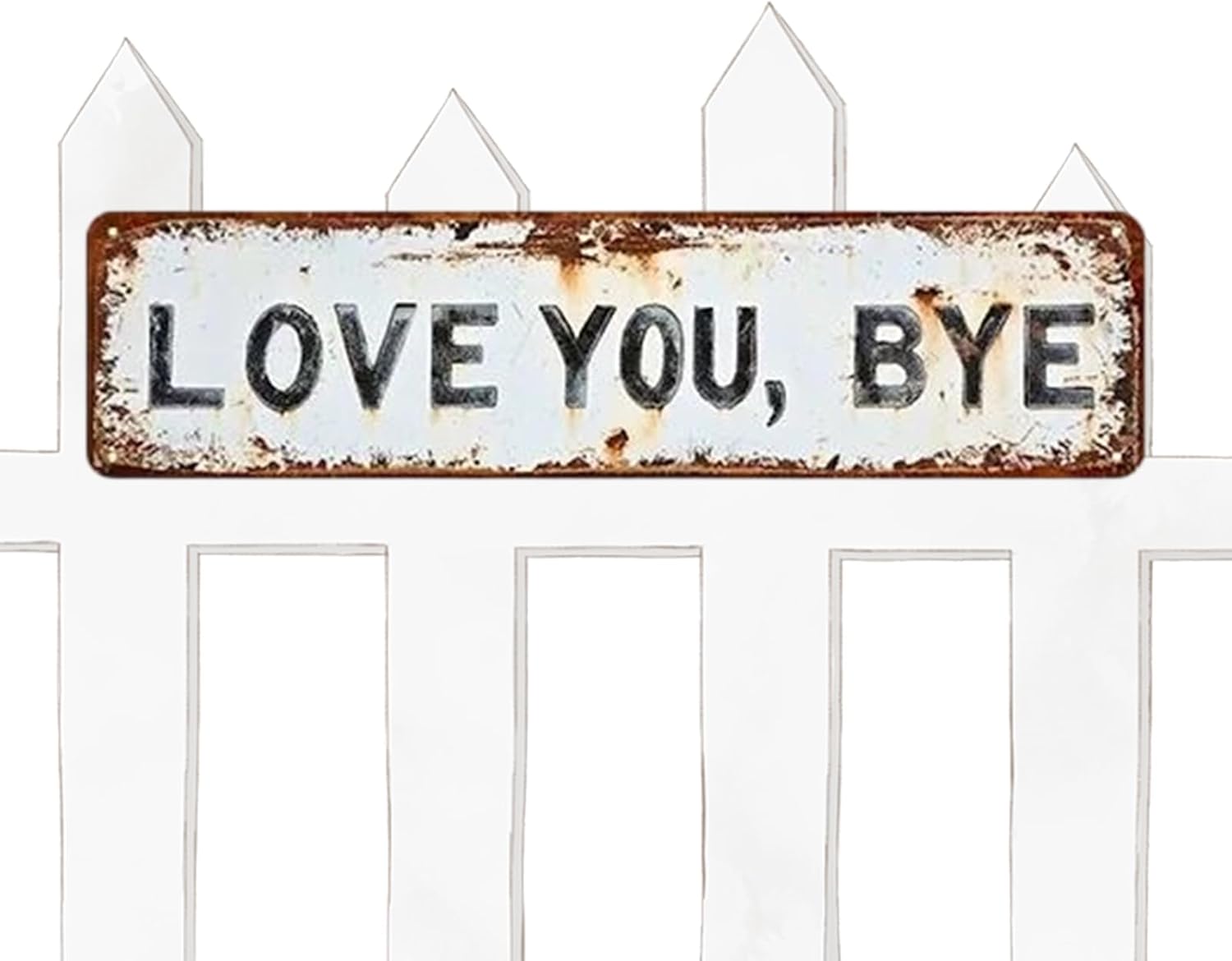 Vintage "Love You, Bye" Wall Decor Metal