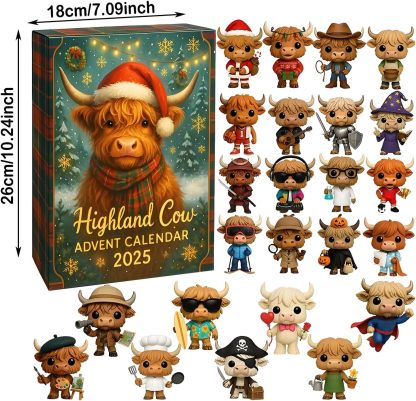 3D Highland Cow Advent Calendar 2025 🐮🎄--24 Days of Surprises