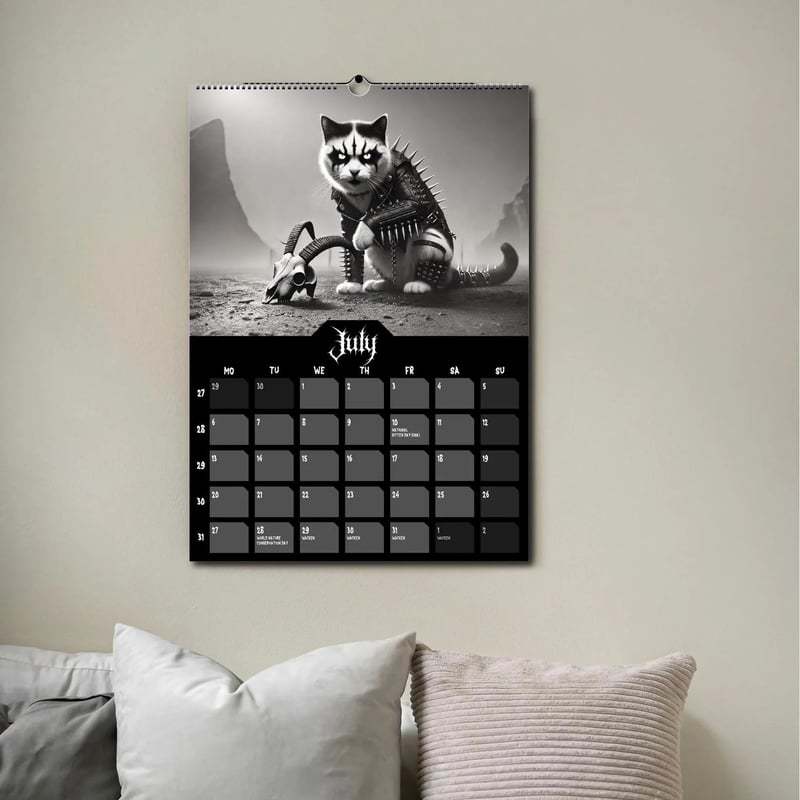 🤘Black Metal Cats 2026 Wall Calendar