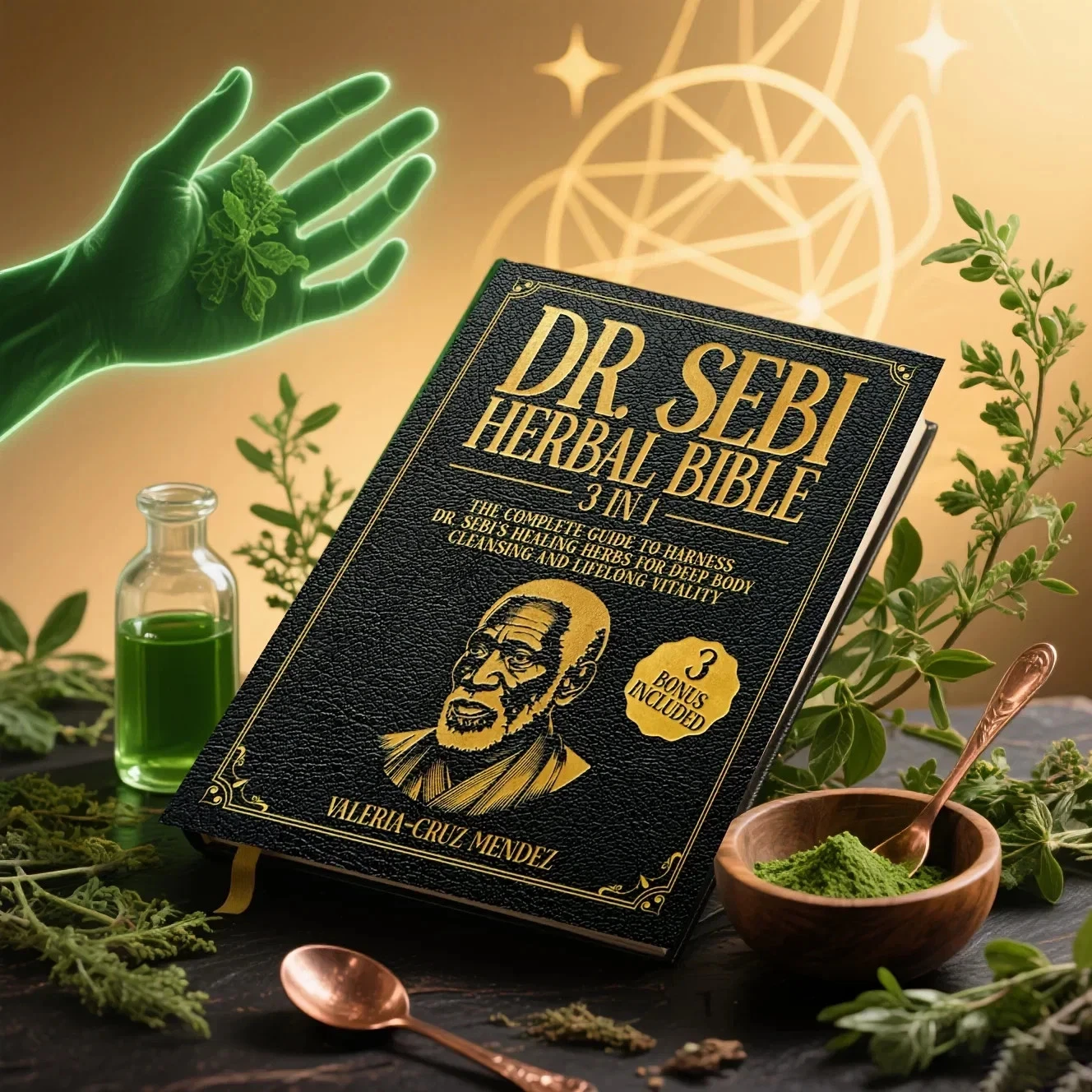 🌿Dr. Sebi's Herbal Bible [3-in-1] Body Cleanse & Healing Herbs Guide Book