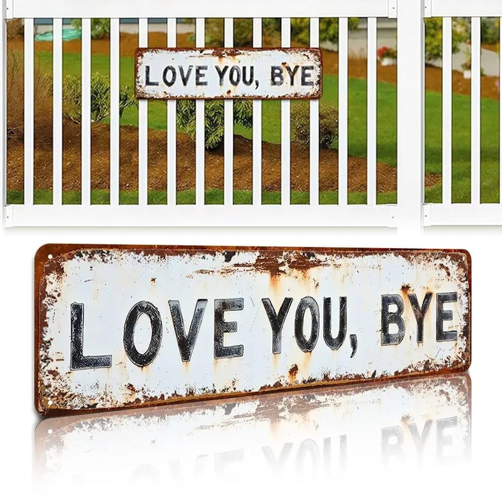 Vintage "Love You, Bye" Wall Decor Metal