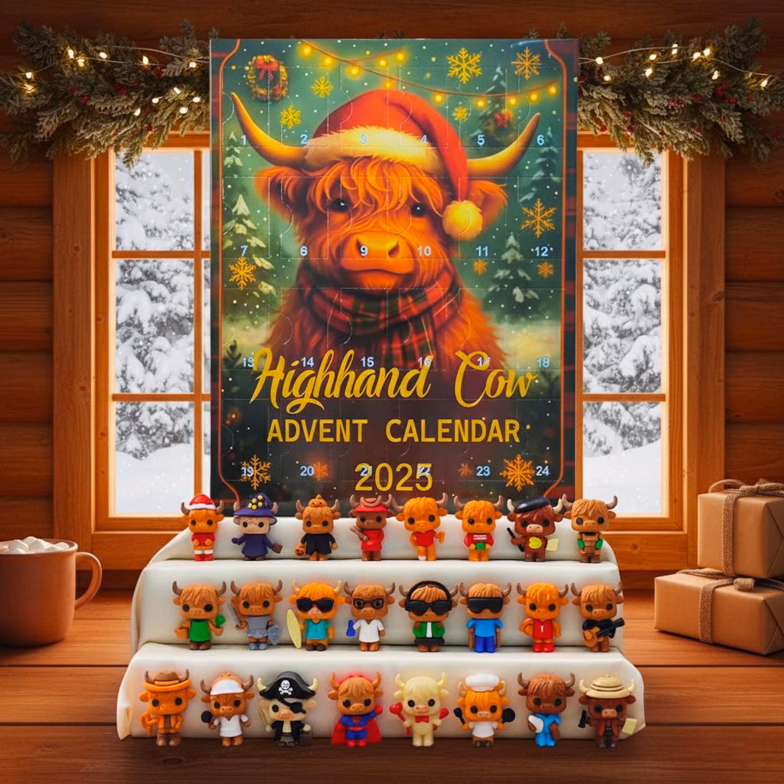 🐮🎄 2025 3D Highland Cow Advent Calendar — 24 Days of Cute Surprises!