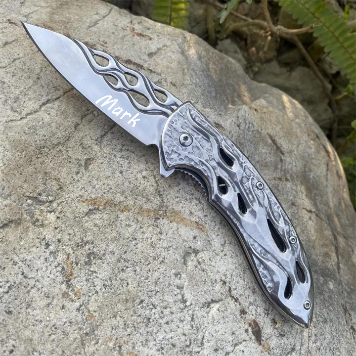 Fantastic Flame Shape Folding Knife