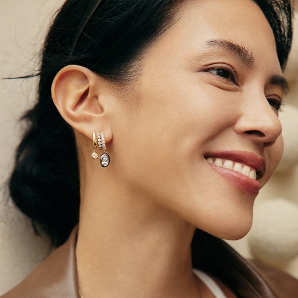 Sparkling Coffee Bean Earrings