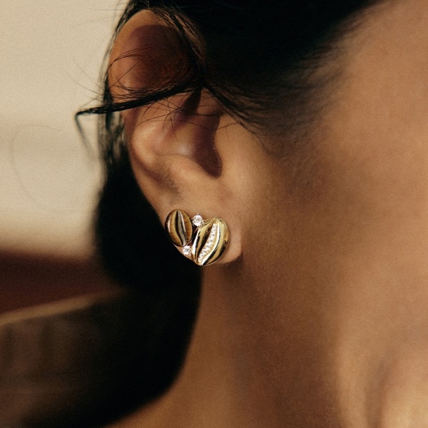 Coffee Bean Sweetheart Earrings