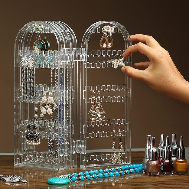 Multi-layer foldable screen jewelry storage box