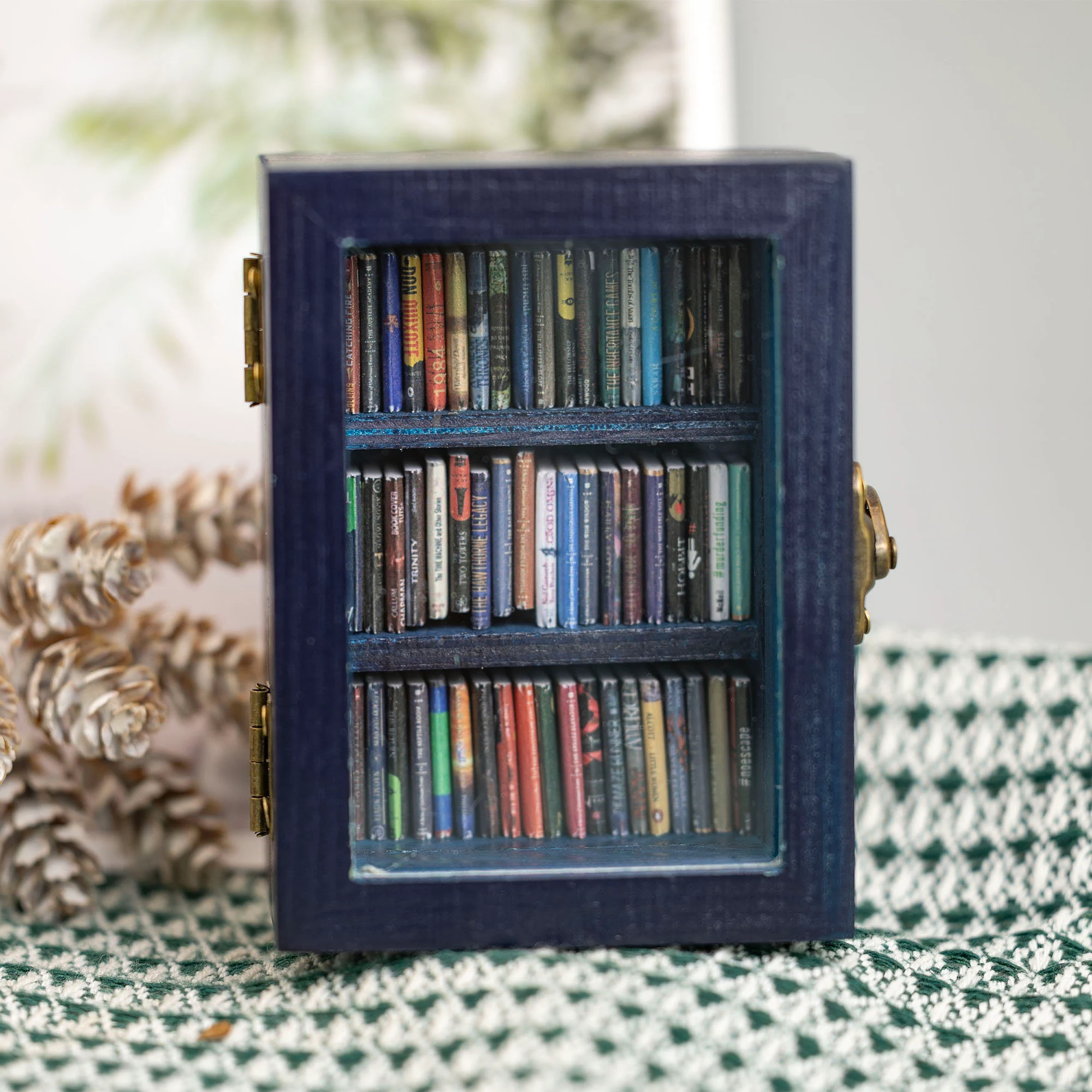 Personalized Pocket Edition Anxiety MINI Bookcase, Book Lovers Gift
