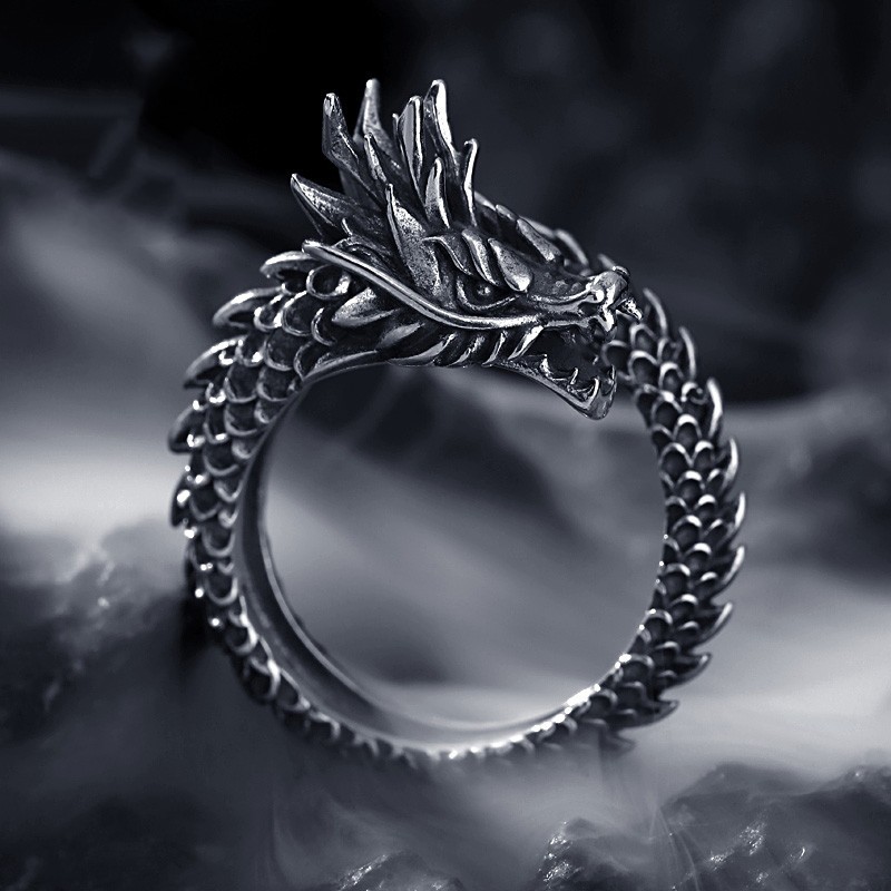 🎁Handmade Adjustable Vintage Dragon Ring