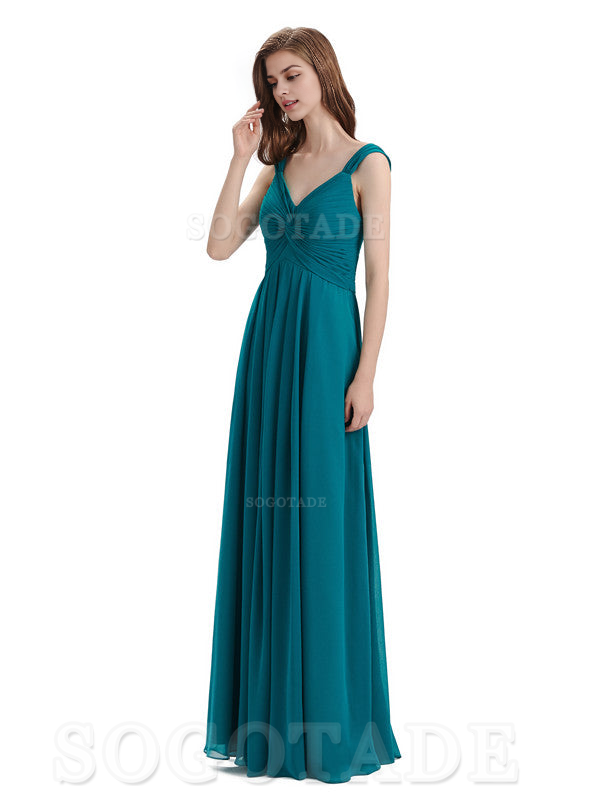Elegant A-Line Sleeveless Chiffon Pleated High Quality Bridesmaid Dresses Formal Women's Dresses Wedding Guests Dresses