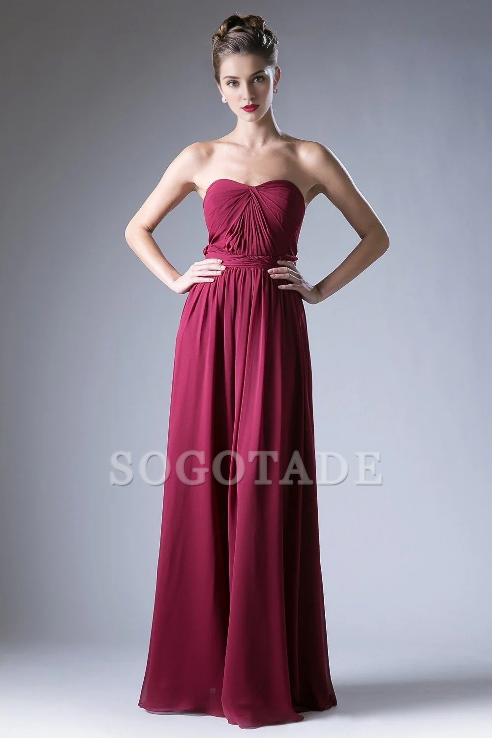 A-length convertible chiffon dress-SOGOTADE