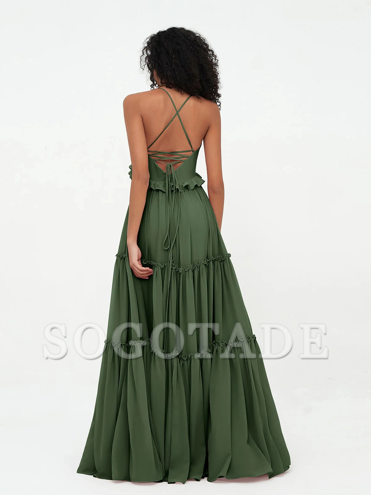 Empire chiffon layered dress Max Bohemian bridesmaid dress