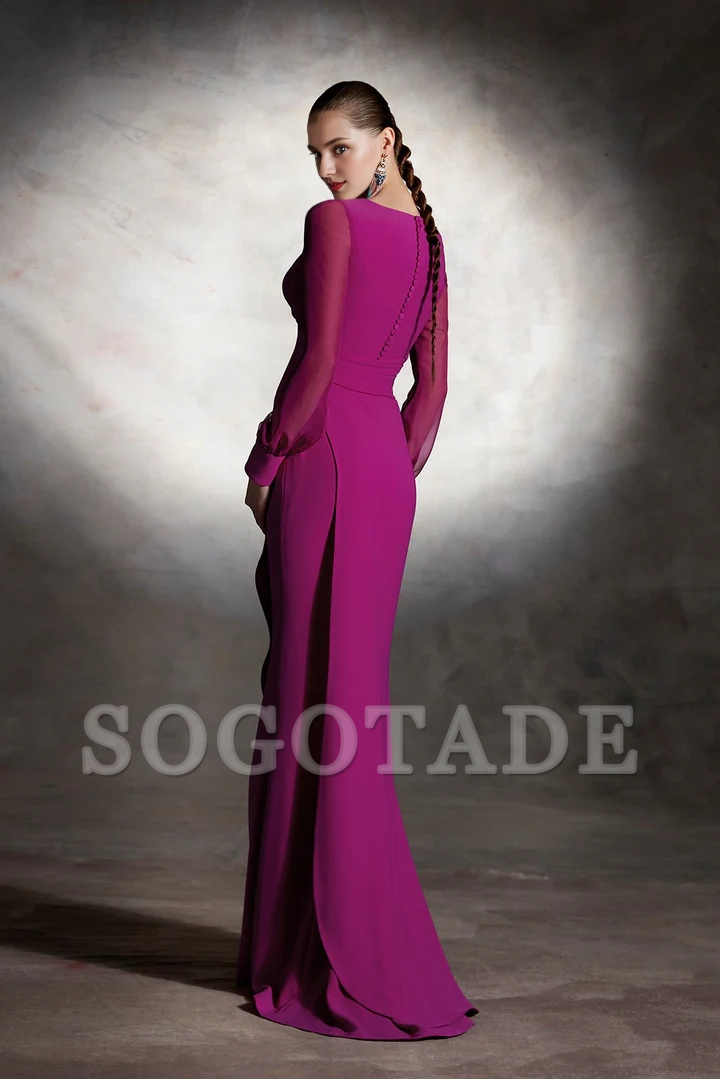 Hanging clothes with sweeping tails and floor length gowns evening dresses