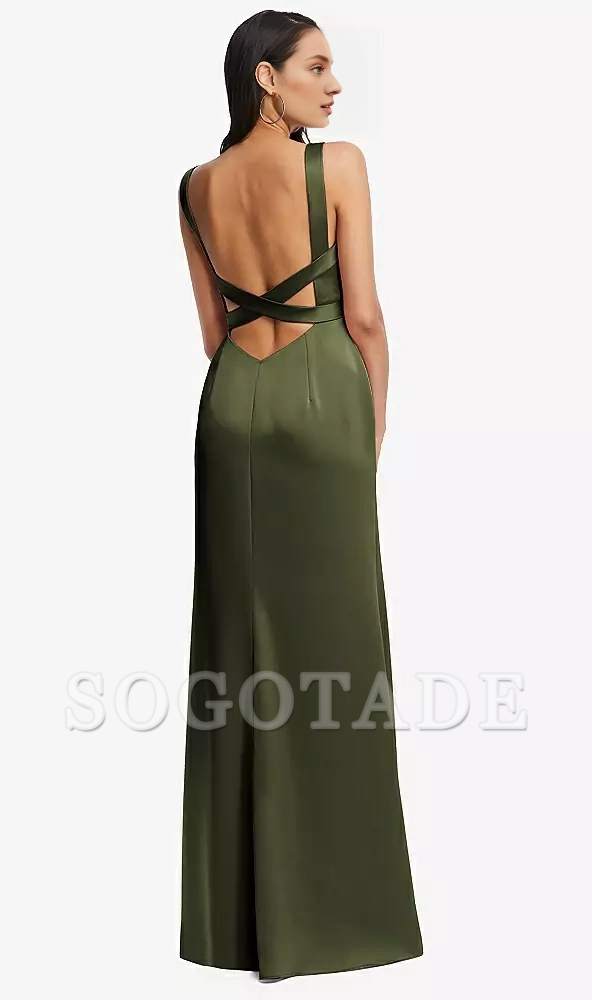 Frame tight corset backless A-line and floor length Prom dress