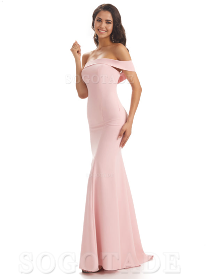 Mermaid One Shoulder Floor-Length Satin Sexy formal dresses evening gown Bridesmaid Dresses